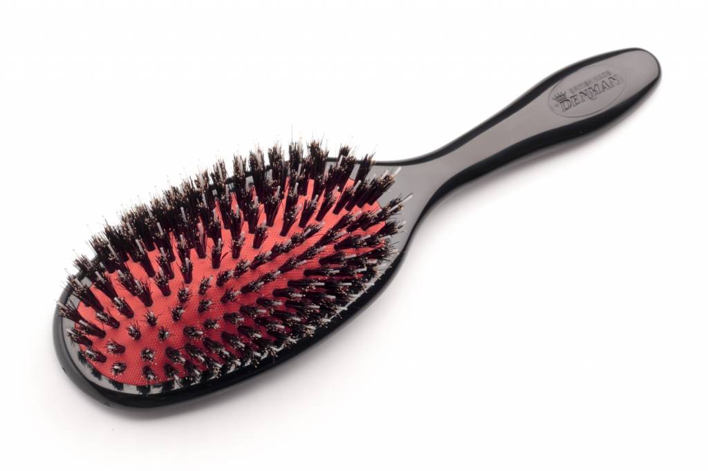 Denman D81M Zwart Medium Haar & Nylon Platte Borst - Koosvanderbeek.nl - Denman - Haarborstels