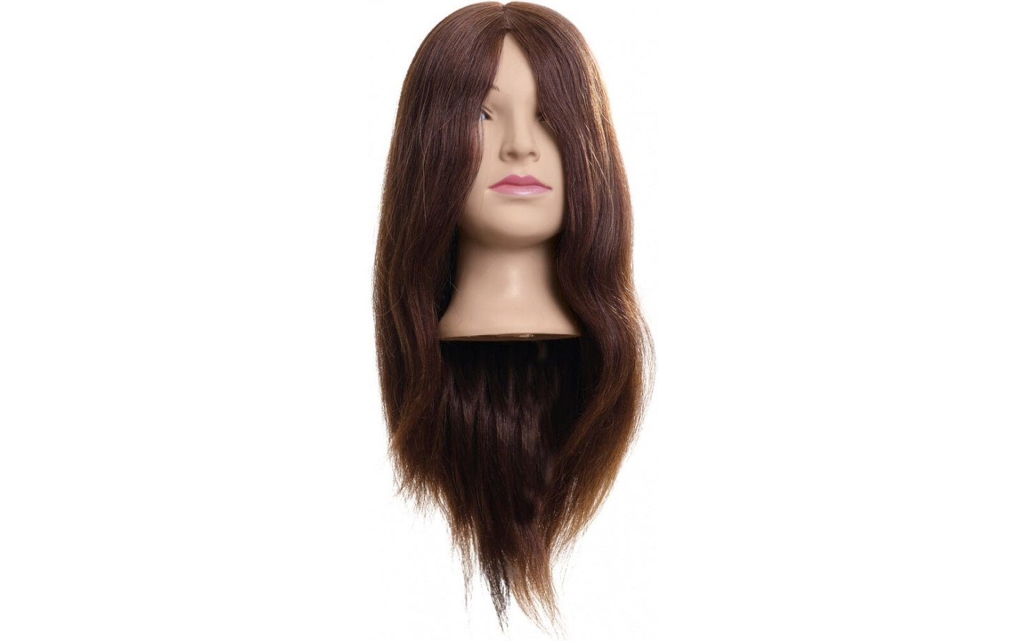 Efalock Oefenhoofd Lina Bruin 50cm - Koosvanderbeek.nl - Efalock - Oefenhoofden