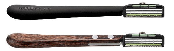 Feather F - System Houder Wooden Grip - Koosvanderbeek.nl - Feather - Kappersmes