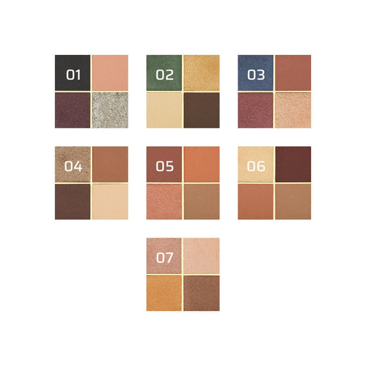 GR Quattro Eyeshadow Palette - Koosvanderbeek.nl - Golden Rose - Oogschaduw