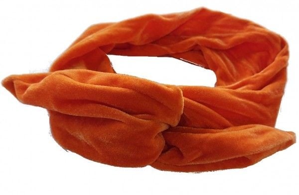 Haar Bandeau Velvet Oranje - Koosvanderbeek.nl - koosvanderbeek - Haarmode