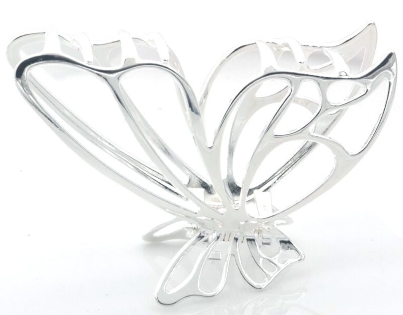 Haarklem metaal vlinder zilver - Koosvanderbeek.nl - koosvanderbeek - Haarmode