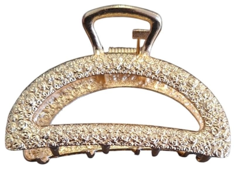 Haarklem metal gold rond 7cm - Koosvanderbeek.nl - koosvanderbeek - Haarmode
