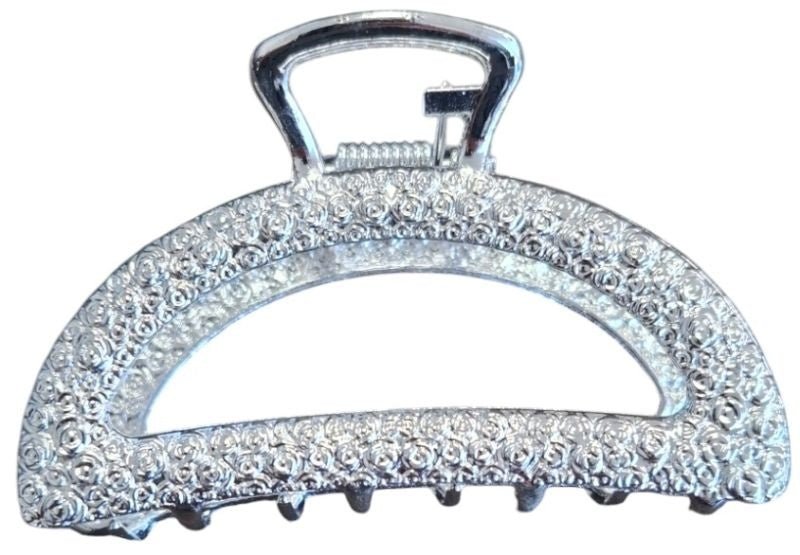 Haarklem rond metal zilver 7cm - Koosvanderbeek.nl - koosvanderbeek - Haarmode
