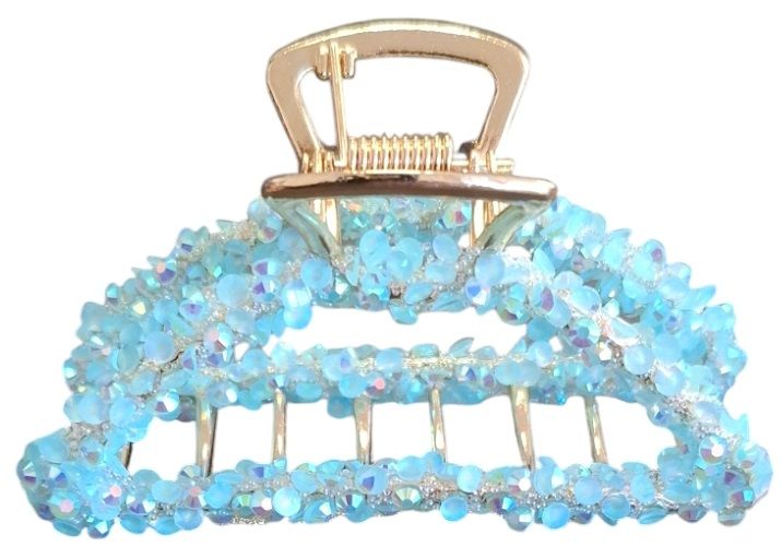 Haarklem sparkle 8cm turqoise - Koosvanderbeek.nl - koosvanderbeek - Haarmode