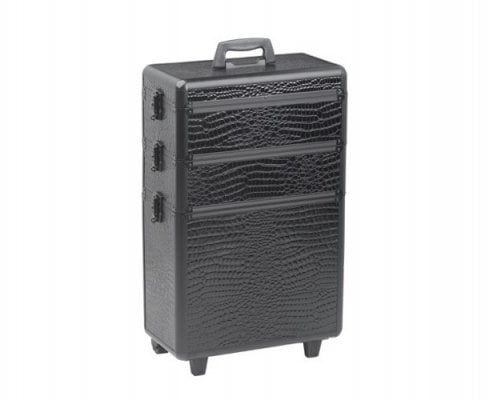 Koffer Modular Croco Zwart 3 delig - Koosvanderbeek.nl - Sibel - Koffers