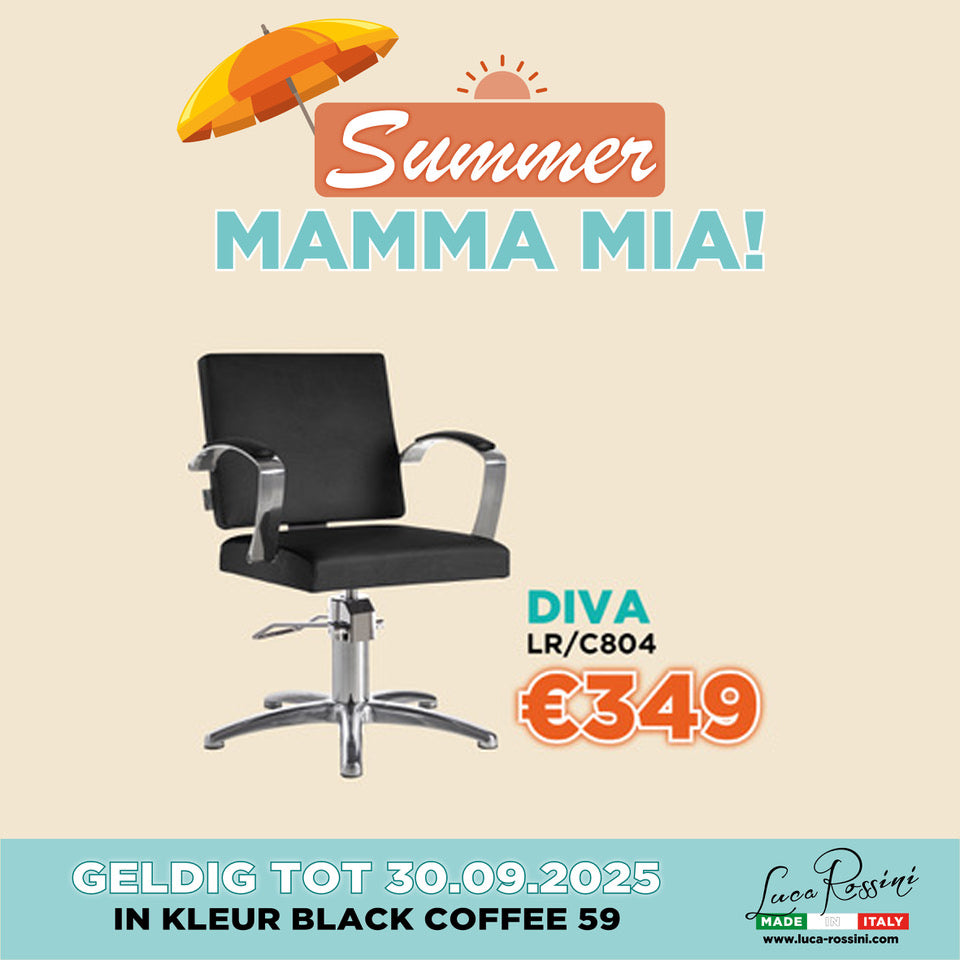 LR Kappersstoel Diva Zwart - MAMMA MIA