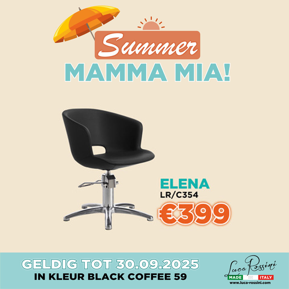 LR Kappersstoel Elena Zwart - MAMMA MIA