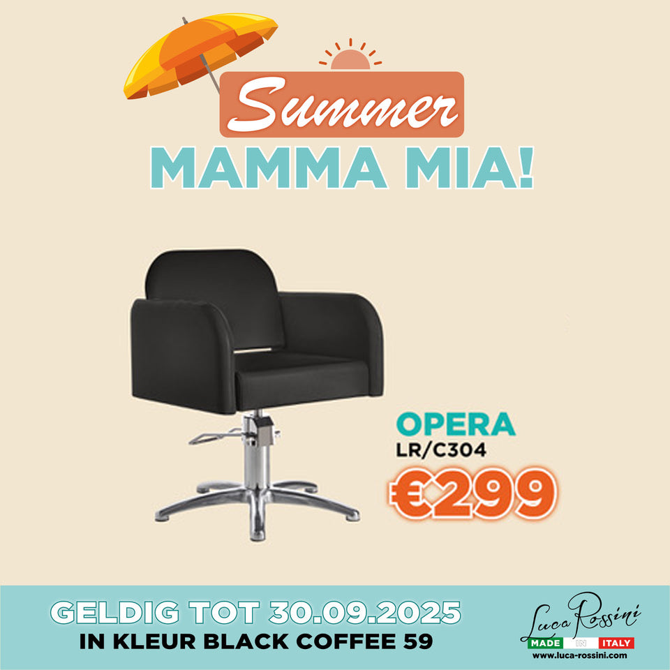 LR Kappersstoel Opera Zwart - MAMMA MIA