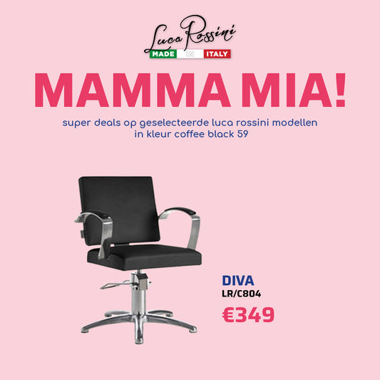 LR Kappersstoel Diva Zwart - MAMMA MIA
