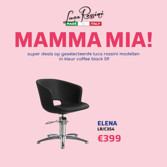 LR Kappersstoel Elena Zwart - MAMMA MIA