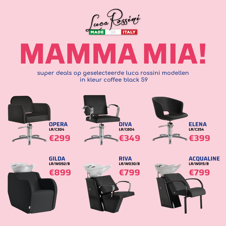 LR Kappersstoel Diva Zwart - MAMMA MIA