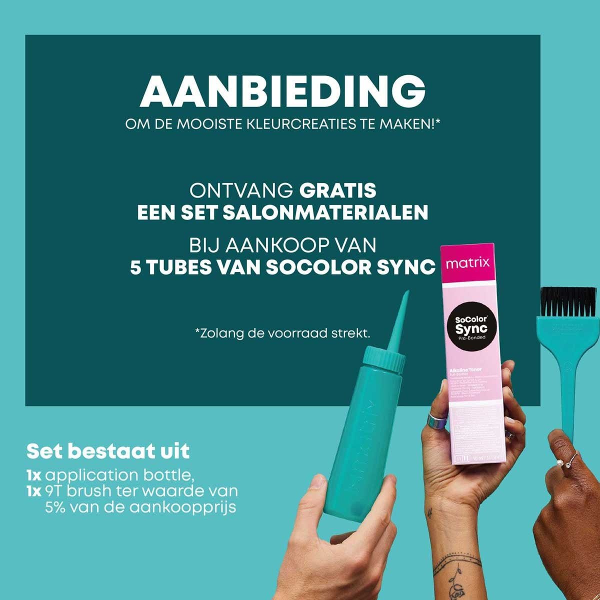 Matrix Set Salonmaterialen - Gratis bij aankoop van 5 tubes So Color Sync - Koosvanderbeek.nl - Matrix - Haarverf
