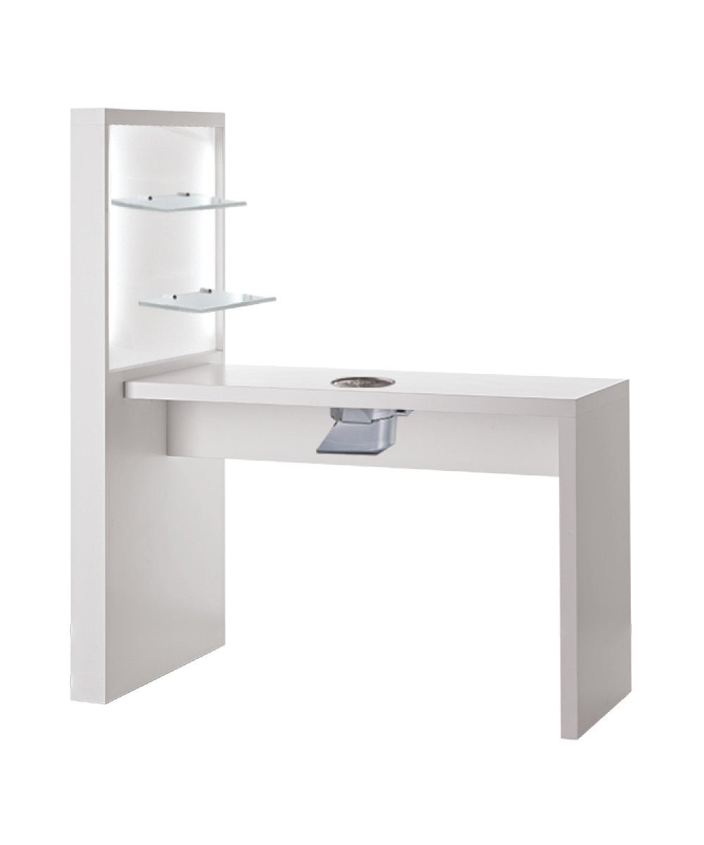 MB Allure White Ash Manicure Table - Koosvanderbeek.nl - Medical & Beauty - Beautysalon