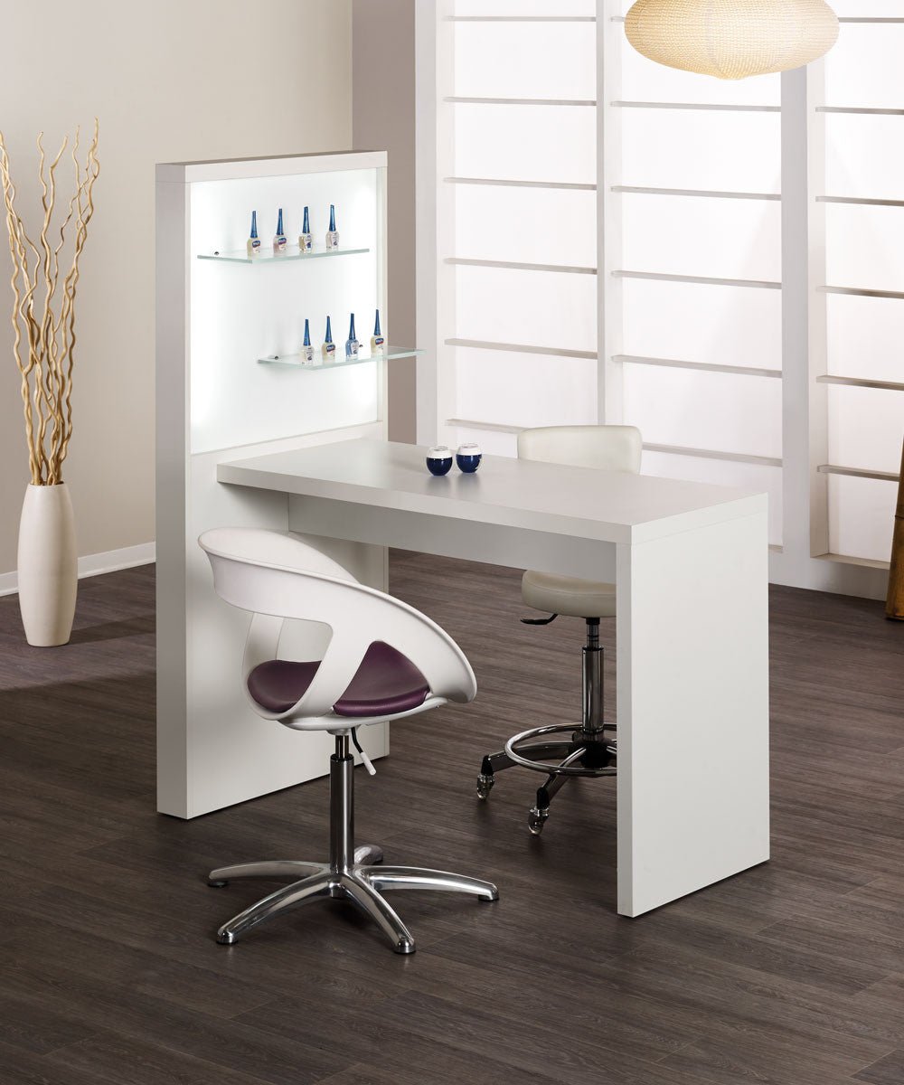 MB Allure White Ash Manicure Table - Koosvanderbeek.nl - Medical & Beauty - Beautysalon