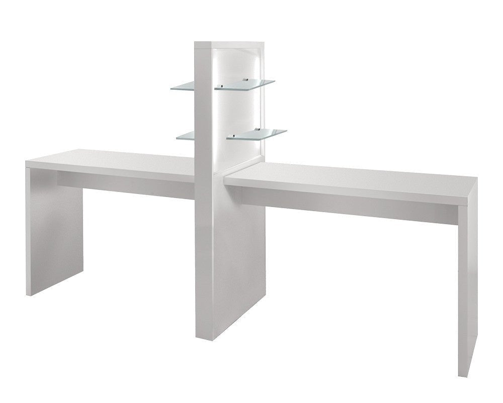 MB Allure White Ash Manicure Table - Koosvanderbeek.nl - Medical & Beauty - Beautysalon