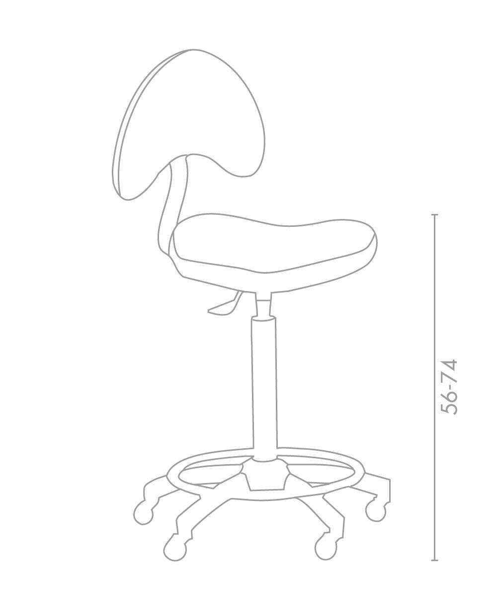 MB Arizona Stool With Backrest - Koosvanderbeek.nl - Medical & Beauty - Beautysalon