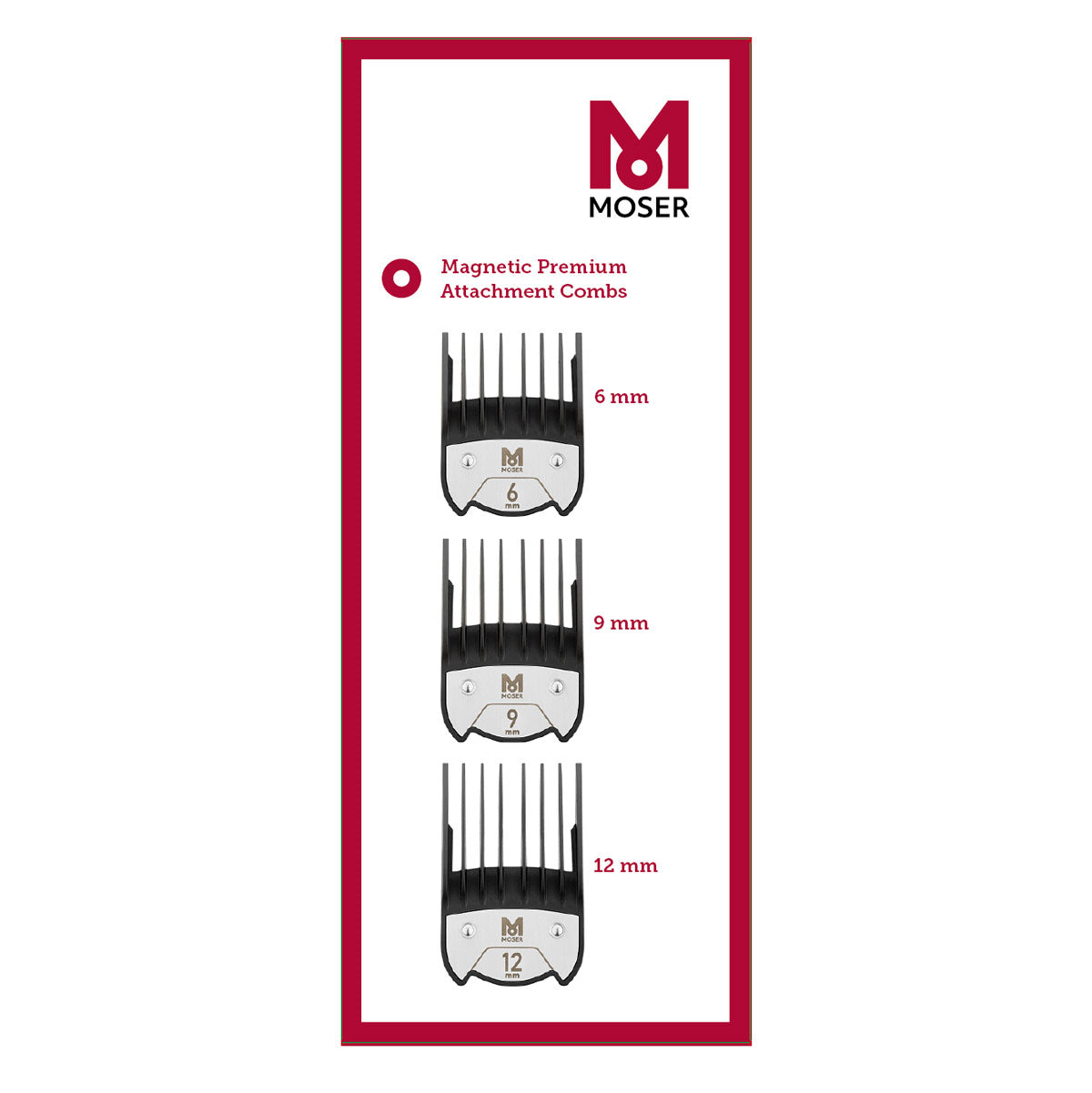 Moser Set Magnetische Premium Aufsteckkämme S 3tlg