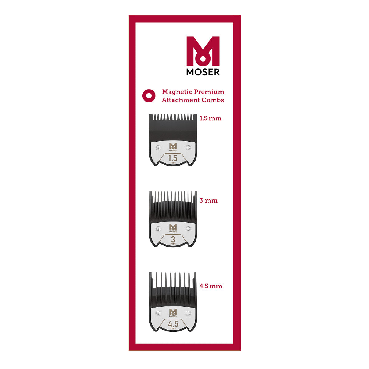 Moser Set Magnetische Premium Aufsteckkämme S 3tlg