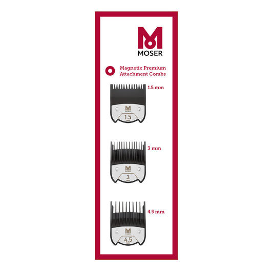 Moser Set Magnetic Premium Opzetkammen S 3st