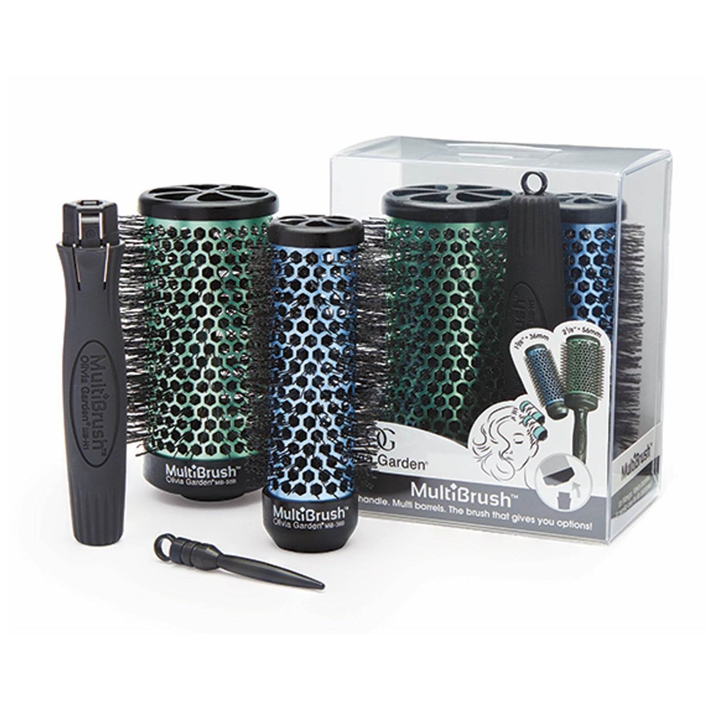 Olivia Garden Borstel Multibrush Kit 36mm - 56mm - Koosvanderbeek.nl - Olivia Garden - Haarborstels
