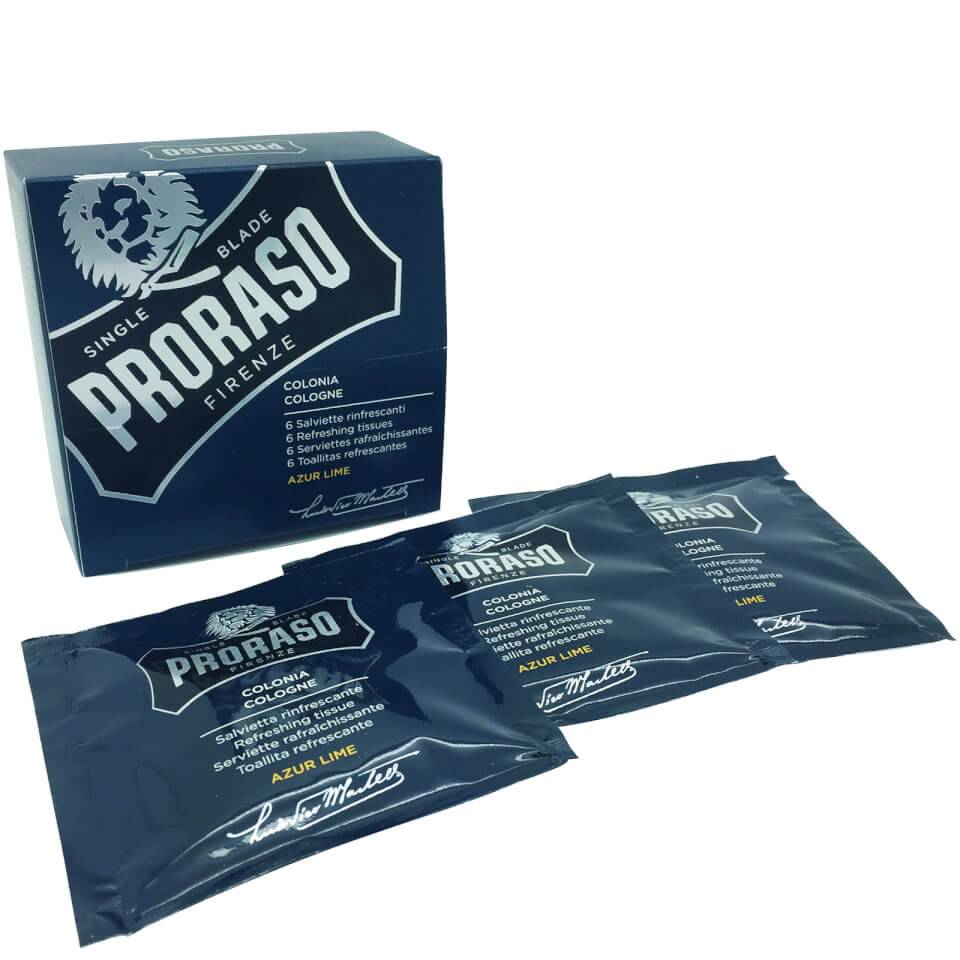 Proraso Refreshing Tissue Azur Lime - Koosvanderbeek.nl - Proraso - Overige scheerproducten