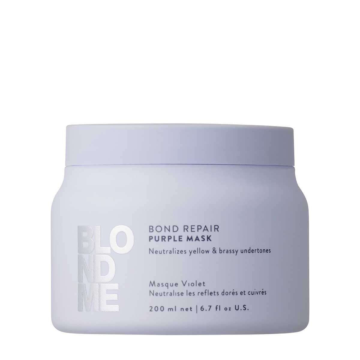 Schwarzkopf BlondMe Bond Repair Purple Mask 500ml - Koosvanderbeek.nl - Schwarzkopf - Haarmasker