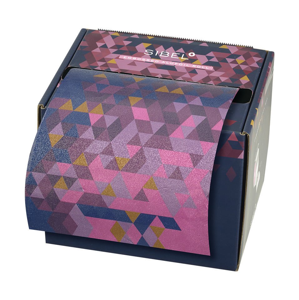 Sibel Embossed Alufolie Rol 12,7x97cm Roze/Paars - Koosvanderbeek.nl - Sibel - Folies