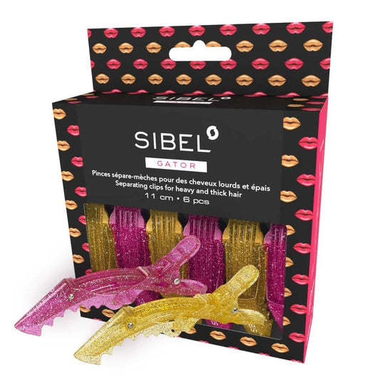 Sibel Gator Clips 11cm Glossy Lips 6st - Koosvanderbeek.nl - Sibel - Verdeelklemmen
