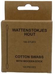 Wattenstokjes Katoen & Hout 100st - Koosvanderbeek.nl - koosvanderbeek - Reiniging
