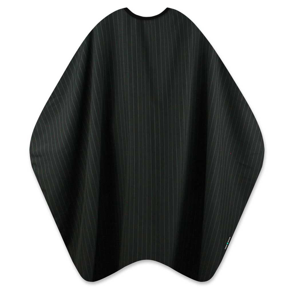 Friseurhaubenstoff Schwarz Kreidestreifen 94064