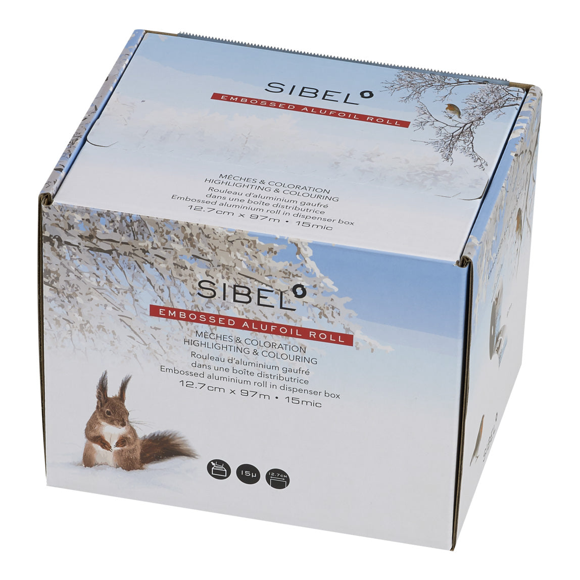 Sibel geprägte Alufolienrolle 12,7 x 97 cm Arctic