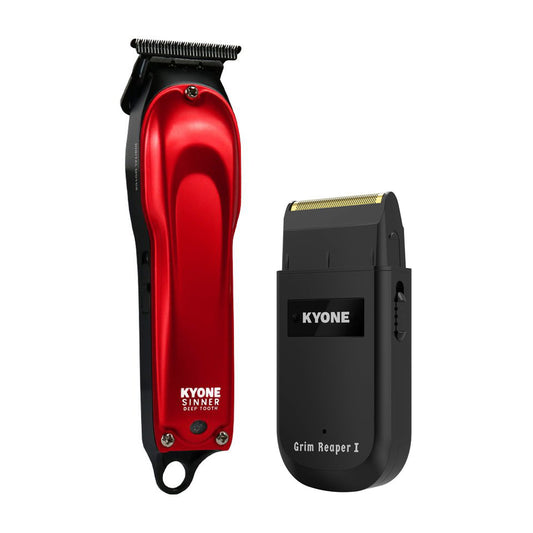 Kyone Set Sinner Deep Tooth Trimmer + gratis Grim Reaper Single Foil Shaver