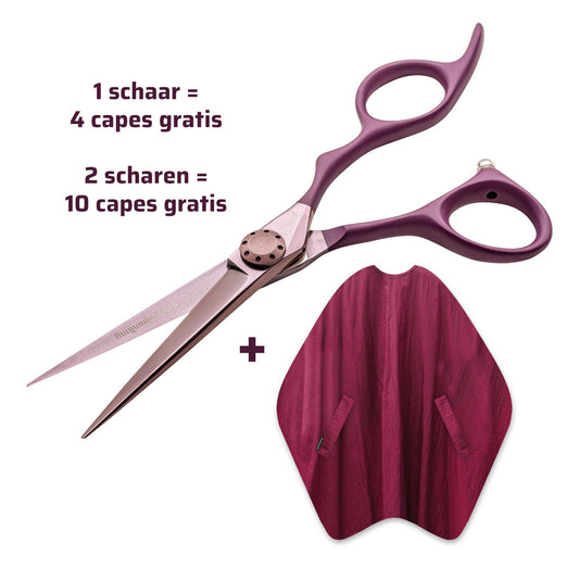 E-Kwip Schere Burgunderrot Touch + Gratis Deckblätter