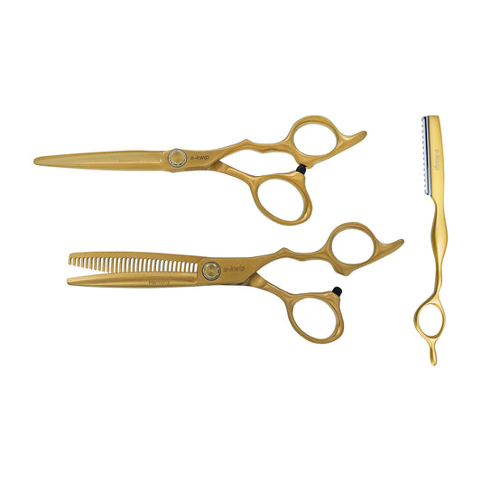 E-Kwip Scheren-Set Harmony Mattgold