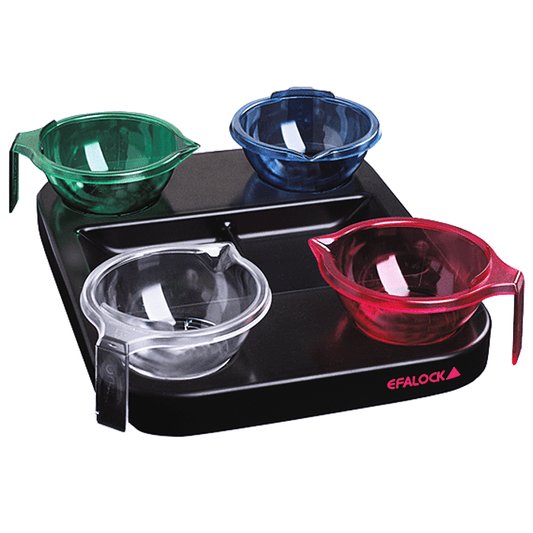 Efalock Tray 4 Color Plateau met verfbakjes - Koosvanderbeek.nl - Efalock - Verfbakjes