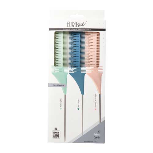 Eurostil Highlight Kammen Set 3st - Koosvanderbeek.nl - Eurostil - Blondeer accessoires