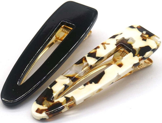 Haarclip Set Black/Animal 7cm - Koosvanderbeek.nl - koosvanderbeek - Haarmode