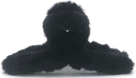 Haarklem fluffy black 12,5cm - Koosvanderbeek.nl - koosvanderbeek - Haarmode
