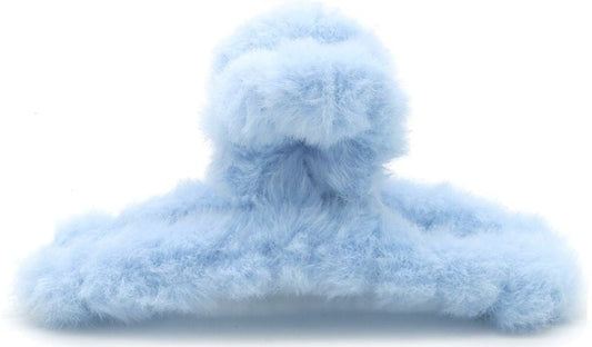 Haarklem fluffy blauw 12,5cm - Koosvanderbeek.nl - koosvanderbeek - Haarmode