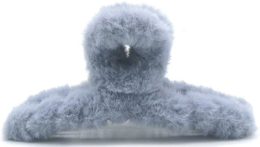 Haarklem fluffy grijs 12,5cm - Koosvanderbeek.nl - koosvanderbeek - Haarmode