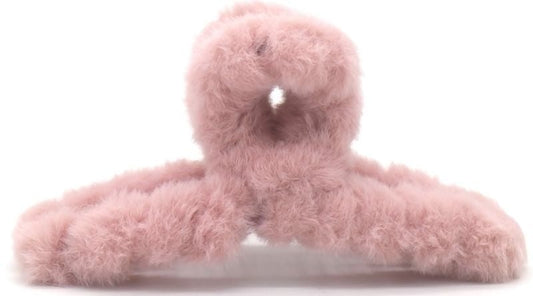 Haarklem fluffy roze 12,5cm - Koosvanderbeek.nl - koosvanderbeek - Haarmode
