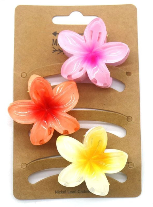 haarklem set 3 stuks kleurige bloemen - Koosvanderbeek.nl - koosvanderbeek - Haarmode