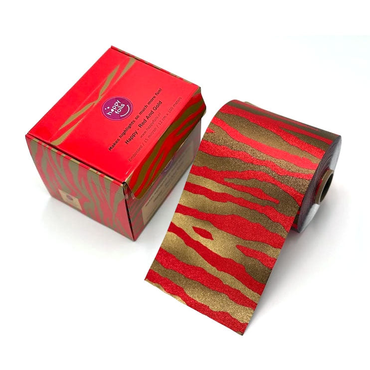 Happy Foils rote und goldene geprägte Highlighterfolie 100 m