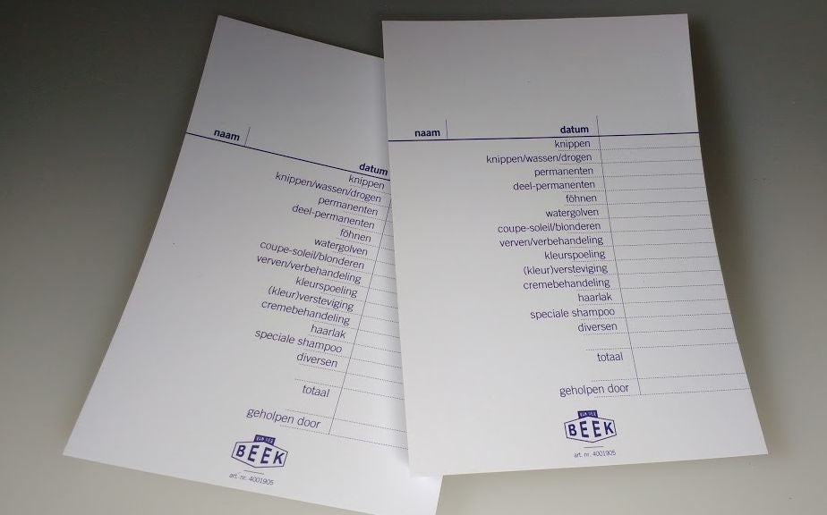 KvdB Afrekenbonboekjes 100 vel - Koosvanderbeek.nl - koosvanderbeek - Planners