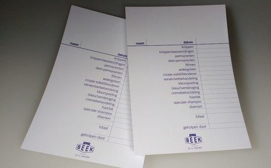 KvdB Afrekenbonboekjes 100 vel - Koosvanderbeek.nl - koosvanderbeek - Planners