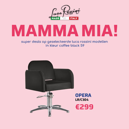 LR Kappersstoel Opera Zwart - MAMMA MIA