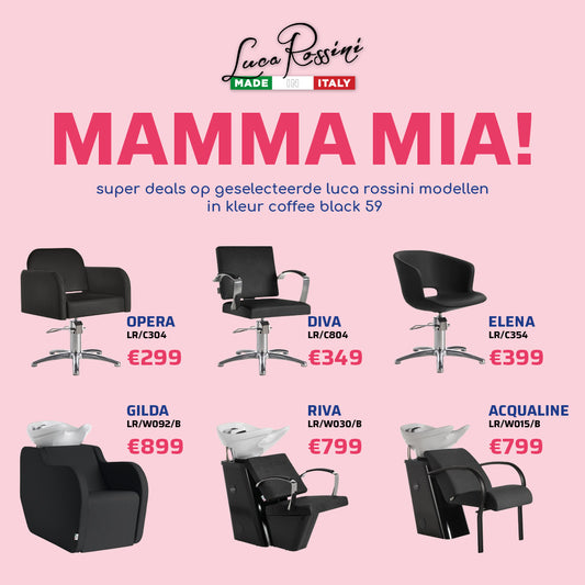 LR Kappersstoel Diva Zwart - MAMMA MIA