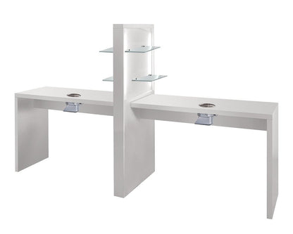 MB Allure White Ash Manicure Table - Koosvanderbeek.nl - Medical & Beauty - Beautysalon