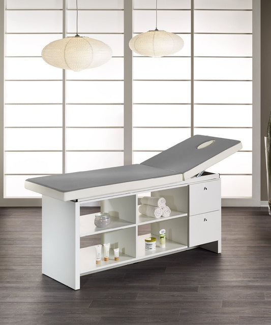 MB Eden Massage Bed White Ash Cabinet - Koosvanderbeek.nl - Medical & Beauty - Beautysalon